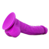 Large Silicone Colours Dildo in Purple