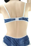 Erotique Denim Tie-Up Bra & Low-Rise Panty in OS