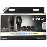 Remote Double Penetrator Cock Ring in Black