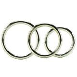 Metal Cock Ring 3 Pack in Black