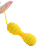 Twistty Silicone Duo Balls in Yellow