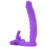 Double Penetrator Rabbit Cock Ring in Purple