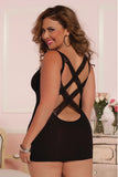 Black Sexy Back Seamless Dress in OSXL