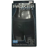Packer Gear Black Boxer Brief Harness in XS/S