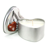 Edible Massage Oil Heart Candle 4.7oz/133g in Chocolate