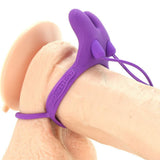 Twin Teazer Vibrating Rabbit Cock Ring in Purple