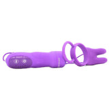 Twin Teazer Vibrating Rabbit Cock Ring in Purple