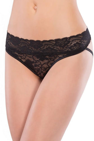 Strappy Black Lace Panty in OSXL