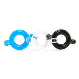 Elastomer Cock Ring 3 Pack in Black, Blue, Clear