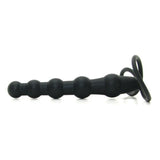 Silicone Love Rider Beaded Dual Penatrator in Black