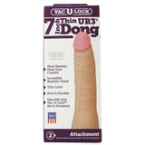 7 Inch Thin UR3 Vac-U-Lock Dildo in White