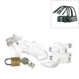 CB-6000 Male Chastity Device Clear in 3 1/4 Inch