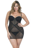 Front Zip Chemise with Lace Detail & G-String in 2X