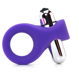 Embrace Lover's Silicone Vibrating Cock Ring in Purple