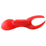 Spork Multi-Use Vibrating Silicone Pleasure Tool in Red