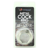 Metal Cock Ring 3 Pack in Black