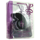 Velvet Plush Rechargeable Vibrating S Ring in Black