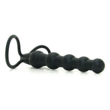 Silicone Love Rider Beaded Dual Penatrator in Black