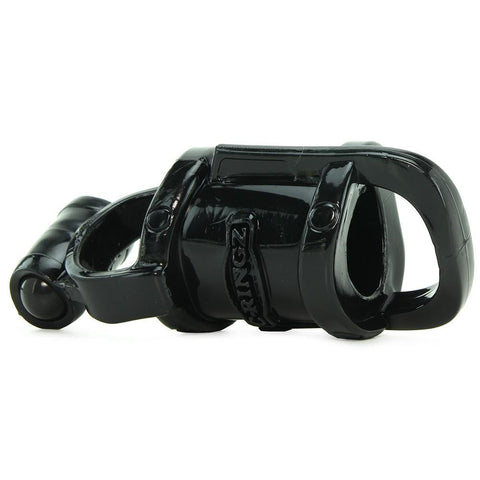 Vibrating Cock Pipe with Ball-Stretcher in Black
