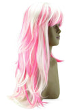 Courtney Wig in White with Pink