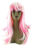 Courtney Wig in White with Pink