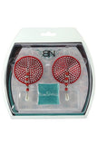 Small Round Crystal Nipple Covers in Red