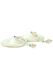Round White Satin Nipple Covers with Pink Crystal Beading