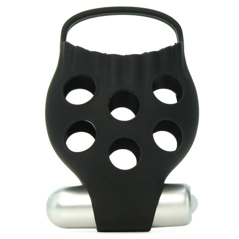 Dr. Joel Silicone Scrotum Support in Black/Silver