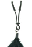 Black Feathered Mini Tweezer Clamps