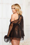 Halter Babydoll, Robe & G-String in L