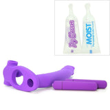 Double Penetrator Rabbit Cock Ring in Purple