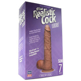 The Realistic 7 Inch Slim UR3 Vac-U-Lock Cock in Brown