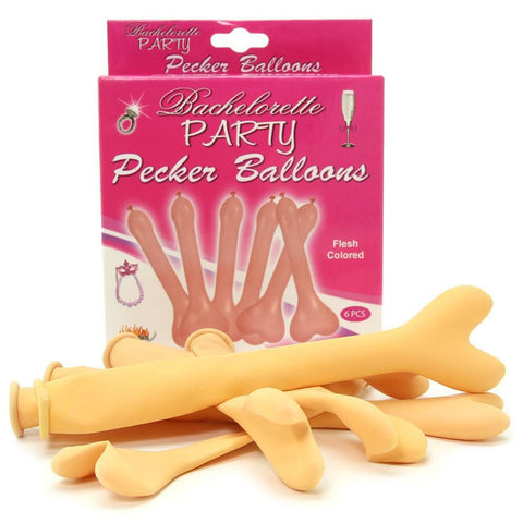 Pecker Balloons 6 Pack in Flesh