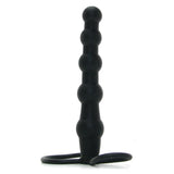 Silicone Love Rider Beaded Dual Penatrator in Black
