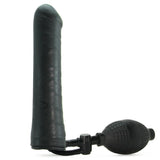 Inflatable Stud 9.5 Inch Dildo in Black