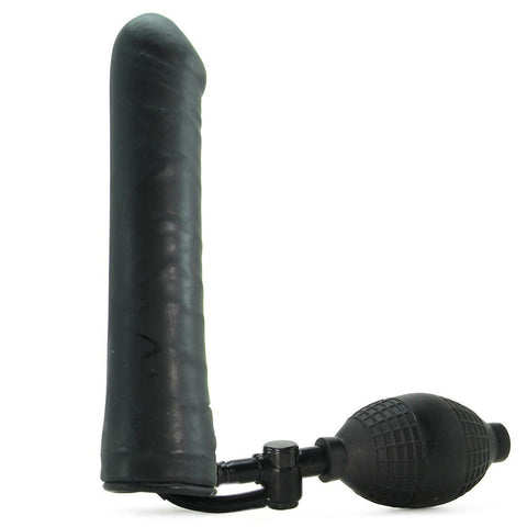 Inflatable Stud 9.5 Inch Dildo in Black