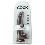 King Cock 9" Cock with Balls in Brown
