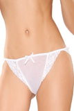 White Lace Cage Back Panty in L