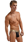 Black Rib Knit Jock Strap in S/M