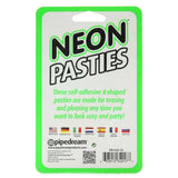 Neon Vinyl 'X' Pasties in Green