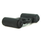 Extreme Double Trouble Silicone Cock Ring in Black