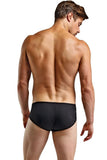 Black Rib Knit Mini Pouch Boxers in L