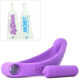 Vibrating Silicone Taint-alizer Cock Sling in Purple