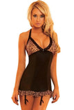Sexy Mesh Garter Dress in OS