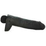 King Cock 11" Squirting Cock with Balls in Black