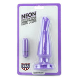 Neon Vibrating Butt Plug in Purple