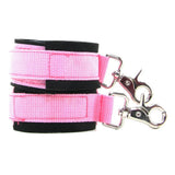 Neoprene Cuffs in Pink on Black