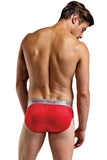 Red Silk Lo Rise Bikini Brief in XL