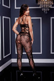 Racerback Crotchless Lace Bodystocking in OS