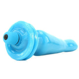 Neon Vibrating Butt Plug in Blue